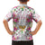 Hawaii Palaka Hawaiian Shirt White Tribal Pattern With Tropical Flowers - Polynesian Pride