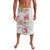 Hawaii Palaka Lavalava White Tribal Pattern With Tropical Flowers - Polynesian Pride