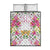 Hawaii Palaka Quilt Bed Set White Tribal Pattern With Tropical Flowers - Polynesian Pride