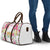 Hawaii Palaka Travel Bag White Tribal Pattern With Tropical Flowers - Polynesian Pride