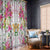 Hawaii Palaka Window Curtain White Tribal Pattern With Tropical Flowers - Polynesian Pride