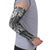 Hawaii Palaka Arm Sleeves Black Tribal Pattern With Tropical Flowers - Polynesian Pride
