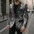 Hawaii Palaka Blazer Black Tribal Pattern With Tropical Flowers - Polynesian Pride