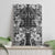 Hawaii Palaka Canvas Wall Art Black Tribal Pattern With Tropical Flowers - Polynesian Pride