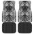 Hawaii Palaka Car Mats Black Tribal Pattern With Tropical Flowers - Polynesian Pride