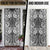 Hawaii Palaka Door Cover Black Tribal Pattern With Tropical Flowers - Polynesian Pride