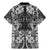Hawaii Palaka Family Matching Mermaid Dress and Hawaiian Shirt Black Tribal Pattern With Tropical Flowers - Polynesian Pride