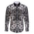 Hawaii Palaka Family Matching Mermaid Dress and Hawaiian Shirt Black Tribal Pattern With Tropical Flowers - Polynesian Pride
