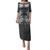 Hawaii Palaka Family Matching Puletasi and Hawaiian Shirt Black Tribal Pattern With Tropical Flowers - Polynesian Pride