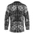 Hawaii Palaka Hockey Jersey Black Tribal Pattern With Tropical Flowers - Polynesian Pride