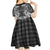 Hawaii Palaka Kid Short Sleeve Dress Black Tribal Pattern With Tropical Flowers - Polynesian Pride