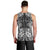 Hawaii Palaka Men Tank Top Black Tribal Pattern With Tropical Flowers - Polynesian Pride