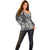 Hawaii Palaka Off Shoulder Sweater Black Tribal Pattern With Tropical Flowers - Polynesian Pride