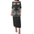 Hawaii Palaka Puletasi Black Tribal Pattern With Tropical Flowers - Polynesian Pride