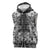 Hawaii Palaka Sleeveless Hoodie Black Tribal Pattern With Tropical Flowers - Polynesian Pride