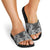 Hawaii Palaka Slide Sandals Black Tribal Pattern With Tropical Flowers - Polynesian Pride