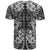 Hawaii Palaka T Shirt Black Tribal Pattern With Tropical Flowers - Polynesian Pride