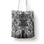 Hawaii Palaka Tote Bag Black Tribal Pattern With Tropical Flowers - Polynesian Pride