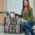 Hawaii Palaka Travel Bag Black Tribal Pattern With Tropical Flowers - Polynesian Pride
