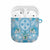 Hawaii Cyan Palaka AirPods Case With Tapa Pattern Tropical Flowers - Polynesian Pride