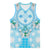 Hawaii Cyan Palaka Basketball Jersey With Tapa Pattern Tropical Flowers - Polynesian Pride