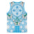Hawaii Cyan Palaka Basketball Jersey With Tapa Pattern Tropical Flowers - Polynesian Pride