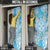 Hawaii Cyan Palaka Door Cover With Tapa Pattern Tropical Flowers - Polynesian Pride