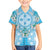 Hawaii Cyan Palaka Hawaiian Shirt With Tapa Pattern Tropical Flowers - Polynesian Pride
