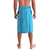 Hawaii Cyan Palaka Lavalava With Tapa Pattern Tropical Flowers - Polynesian Pride
