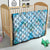 Hawaii Cyan Palaka Quilt With Tapa Pattern Tropical Flowers - Polynesian Pride