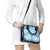 Hawaii Cyan Palaka Shoulder Handbag With Tapa Pattern Tropical Flowers - Polynesian Pride