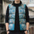Hawaii Cyan Palaka Sleeveless Puffer Jacket With Tapa Pattern Tropical Flowers - Polynesian Pride