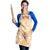 Hawaii Peach Palaka Apron With Tapa Pattern Tropical Flowers - Polynesian Pride