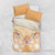 Hawaii Peach Palaka Bedding Set With Tapa Pattern Tropical Flowers - Polynesian Pride