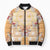 Hawaii Peach Palaka Bomber Puffer Jacket With Tapa Pattern Tropical Flowers - Polynesian Pride