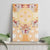 Hawaii Peach Palaka Canvas Wall Art With Tapa Pattern Tropical Flowers - Polynesian Pride