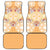 Hawaii Peach Palaka Car Mats With Tapa Pattern Tropical Flowers - Polynesian Pride