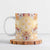 Hawaii Peach Palaka Ceramic Mug With Tapa Pattern Tropical Flowers - Polynesian Pride