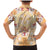 Hawaii Peach Palaka Family Matching Mermaid Dress and Hawaiian Shirt With Tapa Pattern Tropical Flowers - Polynesian Pride