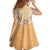 Hawaii Peach Palaka Family Matching Mermaid Dress and Hawaiian Shirt With Tapa Pattern Tropical Flowers - Polynesian Pride