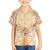 Hawaii Peach Palaka Family Matching Off Shoulder Short Dress and Hawaiian Shirt With Tapa Pattern Tropical Flowers - Polynesian Pride