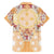 Hawaii Peach Palaka Family Matching Short Sleeve Bodycon Dress and Hawaiian Shirt With Tapa Pattern Tropical Flowers - Polynesian Pride