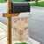Hawaii Peach Palaka Garden Flag With Tapa Pattern Tropical Flowers - Polynesian Pride
