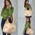 Hawaii Peach Palaka Grocery Bag With Tapa Pattern Tropical Flowers - Polynesian Pride