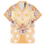 Hawaii Peach Palaka Hawaiian Shirt With Tapa Pattern Tropical Flowers - Polynesian Pride