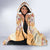 Hawaii Peach Palaka Hooded Blanket With Tapa Pattern Tropical Flowers - Polynesian Pride