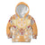 Hawaii Peach Palaka Kid Hoodie With Tapa Pattern Tropical Flowers - Polynesian Pride