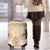 Hawaii Peach Palaka Luggage Cover With Tapa Pattern Tropical Flowers - Polynesian Pride
