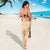Hawaii Peach Palaka Sarong With Tapa Pattern Tropical Flowers - Polynesian Pride