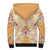 Hawaii Peach Palaka Sherpa Hoodie With Tapa Pattern Tropical Flowers - Polynesian Pride